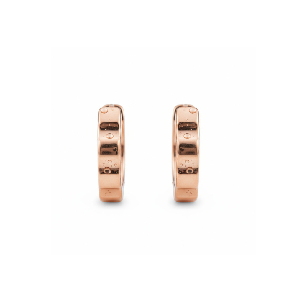 Golden Ripple Hoops - B373