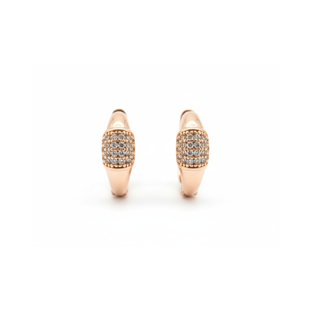 Golden Sparkle Hoop Earrings - B368