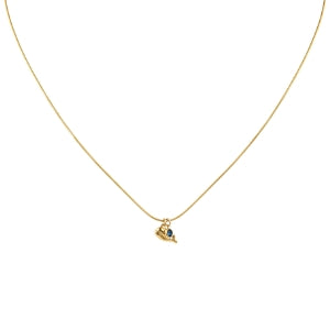 Golden Heart & Ocean Charm Necklace B148