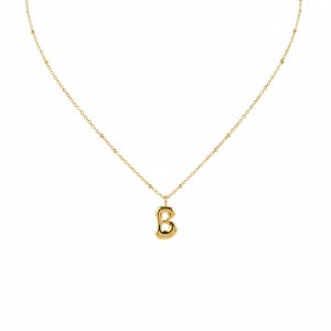 Golden B Initial Necklace B149