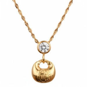 Golden Knockout Pendant Necklace B120