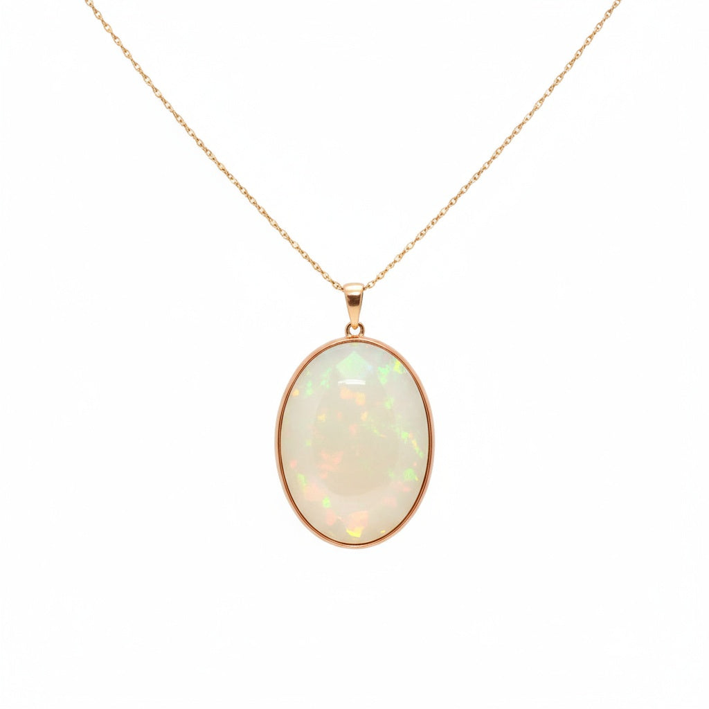 Opal Glow Gold Necklace - B571