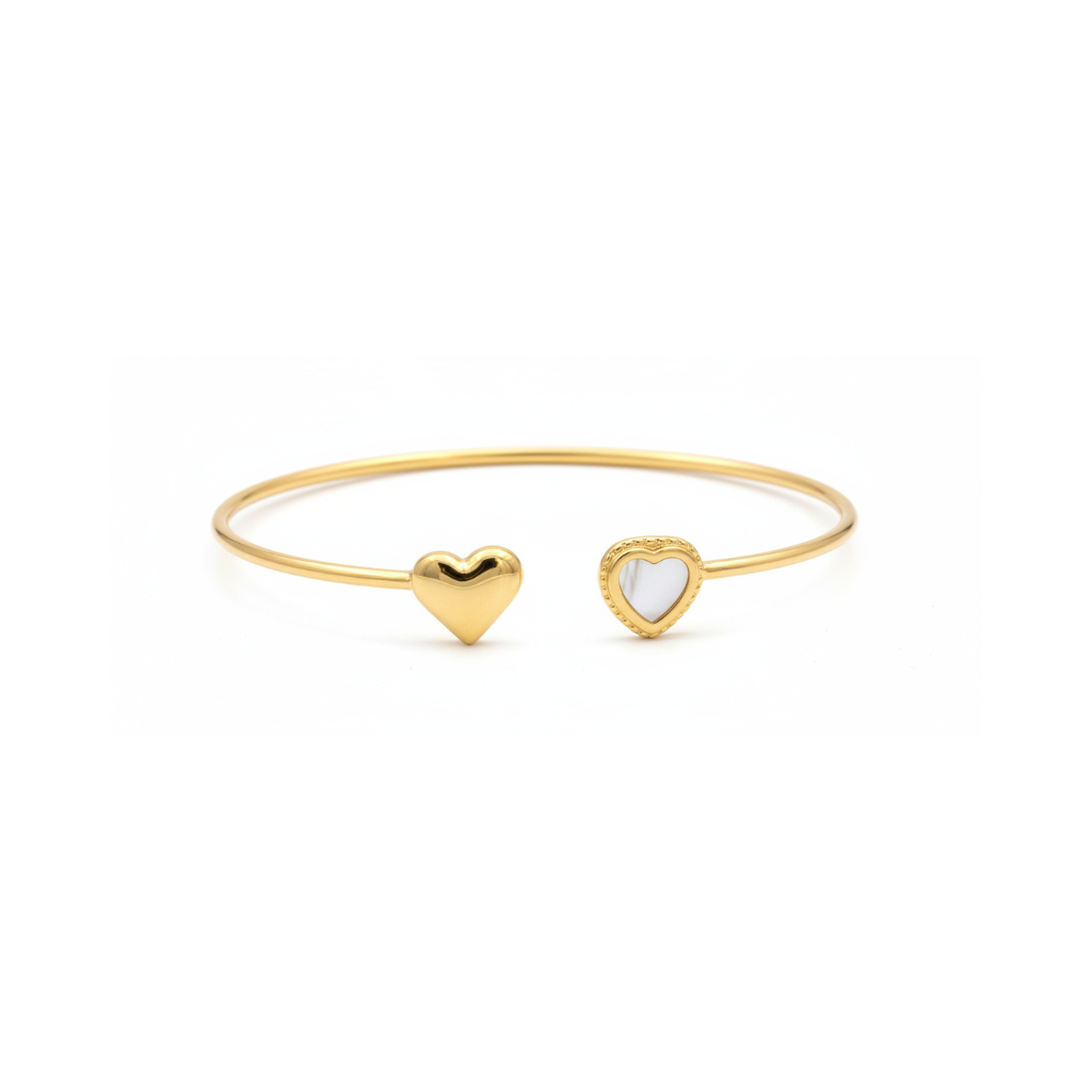 Twin Heart Golden Bracelet - B018