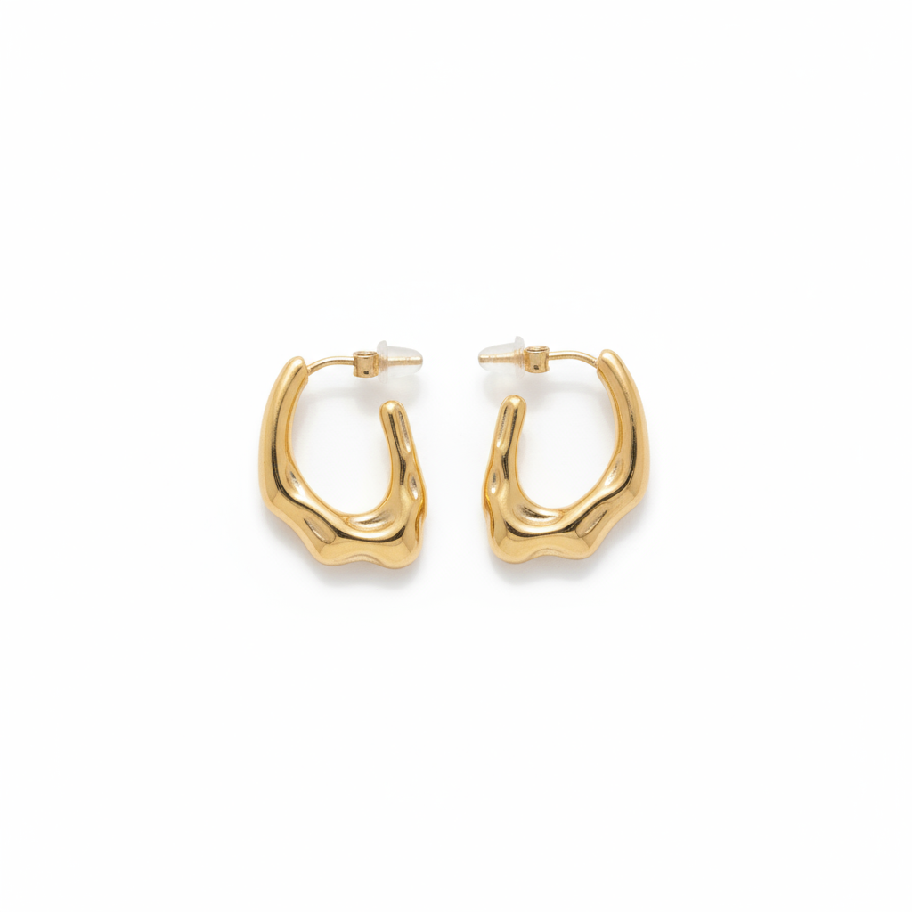 Wave Hoop Earrings - B699