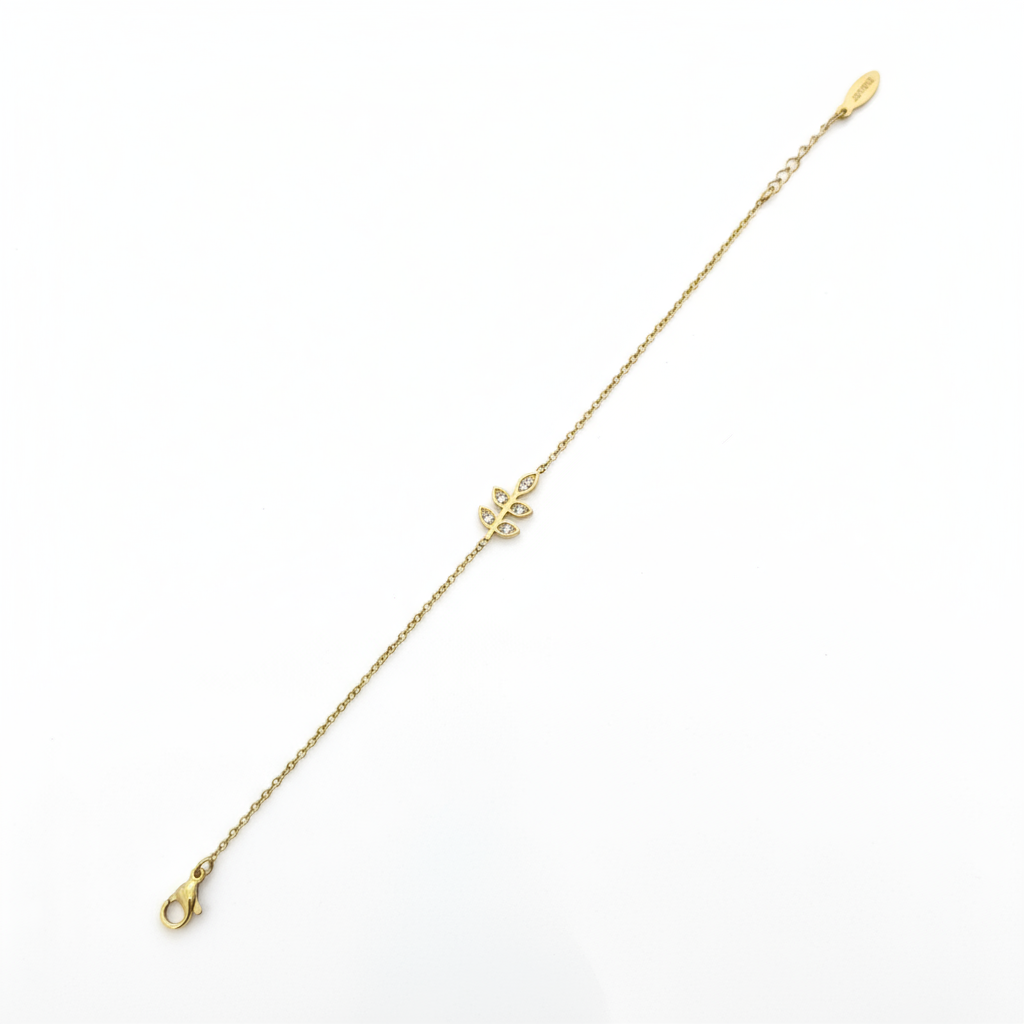 Golden Leaf Elegance Bracelet - B451