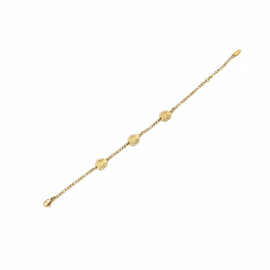 Golden Leaf Trio Bracelet - B443