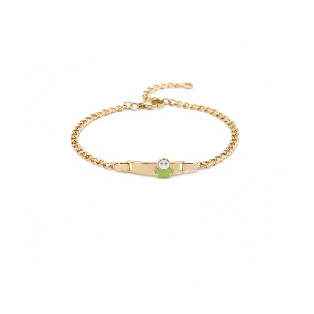 Golden Green Accent Bracelet - B449
